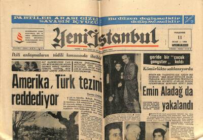 Yeni İstanbul Gazetesi 11 Ocak 1968 -Amerika Türk Tezini Reddediyor GZ57270 - 1