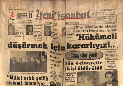 Yeni İstanbul Gazetesi 11 Şubat 1965 - Vietnamda Bombalanan Otelde 20 Amerikalı Öldü GZ84634 - 1