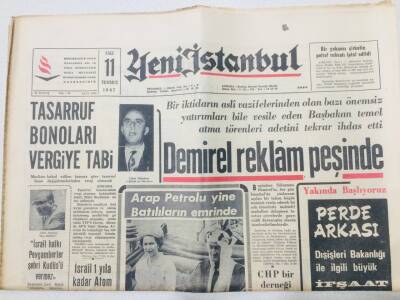 Yeni İstanbul Gazetesi 11 Temmuz 1967 - Demirel Reklam Peşinde GZ53232 - 1