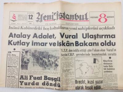 Yeni İstanbul Gazetesi 12 Aralık 1964 - Ali Fuad Başgil Yurda Döndü GZ53168 - 1