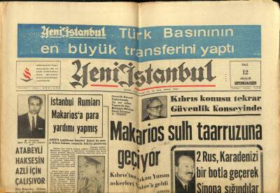 Yeni İstanbul Gazetesi 12 Aralık 1967 - 2 Rus , Karadenizi Bir Botla Geçerek Sinopa Sığındılar GZ84695 - 1
