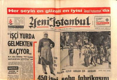 Yeni İstanbul Gazetesi 12 Eylül 1968 - 450 İşçi Soba Fabrikasını 12 Saat Süreyle İşgal Etti GZ57290 - 1