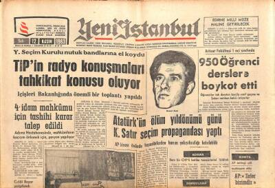 Yeni İstanbul Gazetesi 12 Kasım 1963 - Bir Lastik Fabrikası İşçileri Dün Sabah Greve Başladı GZ102786 - 1