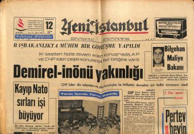 Yeni İstanbul Gazetesi 12 Kasım 1966 - 10 Kasımı İstismar Eden TMTF Hakkında Soruşturma Açıldı GZ84708 - 1