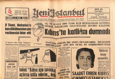 Yeni İstanbul Gazetesi 12 Mart 1963 - Senato Aydemir Ve Gürcanın Cezalarının İnfazına Karar Verdi GZ84129 - 1