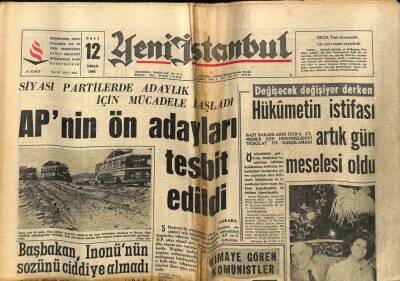 Yeni İstanbul Gazetesi 12 Nisan 1966 - Başbakan , İnönünün Sözünü Ciddiye Almadı GZ74926 - 1