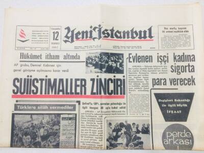 Yeni İstanbul Gazetesi 12 Temmuz 1967 - Evlenen İşçi Kadına Sigorta Para Verecek GZ53231 - 1