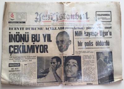 Yeni İstanbul Gazetesi 13 Ağustos 1968 - İstanbul Halkı Yarın Ekmeksiz Kalabilir GZ6239 - 1