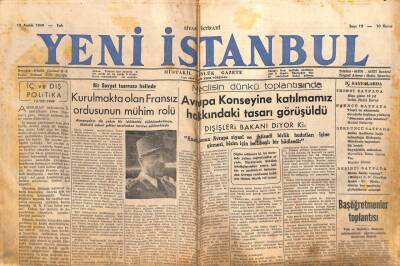 Yeni İstanbul Gazetesi 13 Aralık 1949 - Başöğretmenler Toplantısı GZ103583 - 1