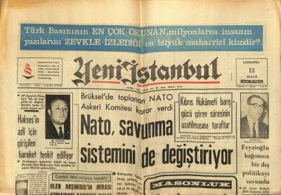 Yeni İstanbul Gazetesi 13 Aralık 1967 - İhzari Komisyon Çetin Altanın Dokunulmazlığının Kaldırılmasına Karar Verdi GZ84697 - 1