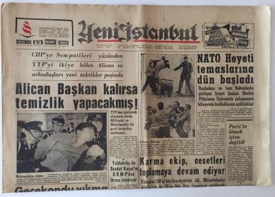 Yeni İstanbul Gazetesi 13 Mart 1962 - NATO Heyeti Temaslara Başladı GZ11794 - 1