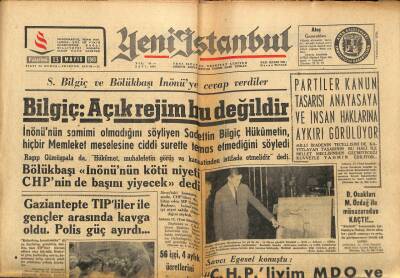 Yeni İstanbul Gazetesi 13 Mayıs 1963 - THY Gazetemizin Naklini Maksatlı Olarak Aksatıyor GZ93263 - 1