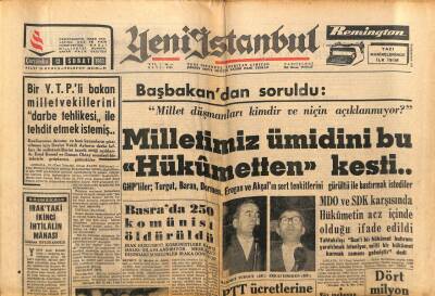 Yeni İstanbul Gazetesi 13 Şubat 1963 - Basrada 250 Komünist Öldürüldü GZ66259 - 1
