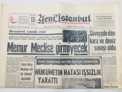 Yeni İstanbul Gazetesi 13 Temmuz 1967 - Süveyş de Dün Kara Ve Deniz Savaşı Oldu GZ53230 - 1