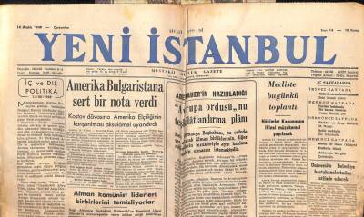 Yeni İstanbul Gazetesi 14 Aralık 1949 - İran Şahı Amerikayı Dolaşıyor GZ103581 - 1