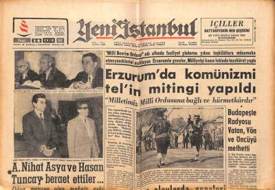 Yeni İstanbul Gazetesi 14 Ekim 1962 - Arif Nihat Asya Ve Hasan Tuncay Beraat Ettiler, Ölüm Saçan Kilise Yazan Necip Fazıl Kısakürek GZ84243 - 1