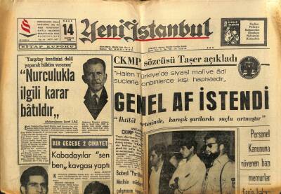 Yeni İstanbul Gazetesi 14 Haziran 1966- Hongkokta Sel Çok Büyük Zarar Yaptı 50 Kişi Öldü GZ84681 - 1