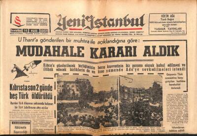 Yeni İstanbul Gazetesi 14 Mart 1964 - İngilterenin Türkiyeyi İkazı GZ84131 - 1