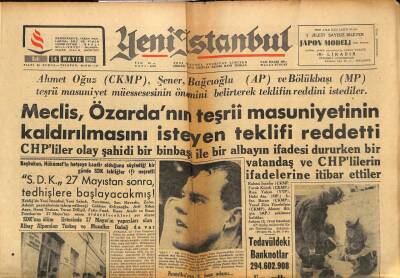 Yeni İstanbul Gazetesi 14 Mayıs 1963 - Celal Bayarın Mallarının Bir Kısmı Teslim Edildi GZ93264 - 1