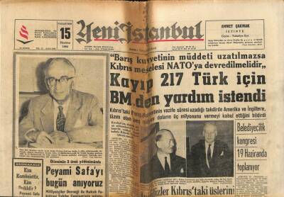 Yeni İstanbul Gazetesi 15 Haziran 1964 - Malatyada Zelzele Hasar Yaptı GZ76283 - 1