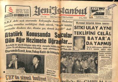 Yeni İstanbul Gazetesi 15 Kasım 1962 -İhsan Ataöve (AP) Küfretti GZ57245 - 1