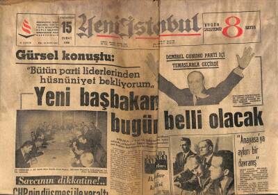 Yeni İstanbul Gazetesi 15 Şubat 1965 - Demirel Gününü Parti İçi Temaslarla Geçirdi GZ84638 - 1