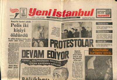 Yeni İstanbul Gazetesi 15 Şubat 1969 - Alain Delon Eşinden Boşandı - Komer , Güney İllerini Geziyor GZ120999 - 1