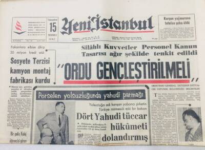 Yeni İstanbul Gazetesi 15 Temmuz 1967 - Ordu Gençleştirilmeli GZ53228 - 1