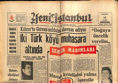 Yeni İstanbul Gazetesi 16 Kasım 1962 -İzmir Masonları GZ57255 - 1