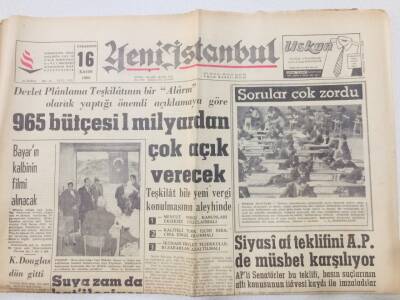 Yeni İstanbul Gazetesi 16 Kasım 1964 - Siyasi Af Teklifini AP Müsbet Karşılıyor GZ53191 - 1