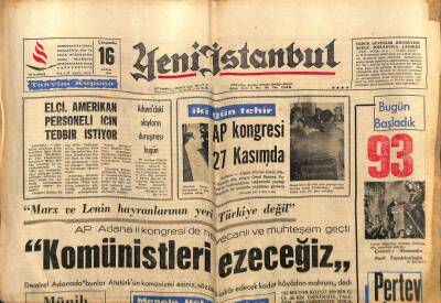Yeni İstanbul Gazetesi 16 Kasım 1966 - Ringlerin Yenilmez Boksörü Muhammed Ali Yine Galip GZ57099 - 1