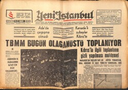 Yeni İstanbul Gazetesi 16 Mart 1964 - İstanbul'da Halk , Gençlik Türk Kıbrıs İçin And İçti GZ158791 - Gökçekoleksiyon