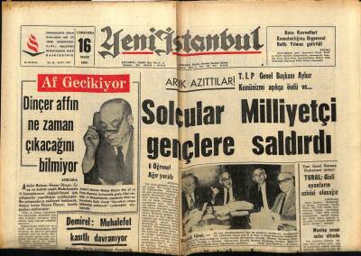 Yeni İstanbul Gazetesi 16 Mart 1966 - Cevdet Sunay Dün Orduya Veda Etti - Manisa Ovası Sular Altında GZ93138 - 1
