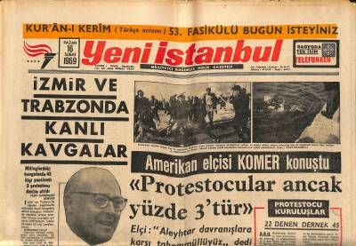 Yeni İstanbul Gazetesi 16 Şubat 1969 - Edirne Gümrüğünde Açık Satış Vardı GZ121210 - 1