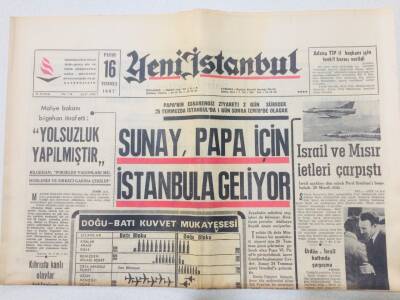 Yeni İstanbul Gazetesi 16 Temmuz 1967 - Cevdet Sunay Papa İçin İstanbul a Geliyor GZ53227 - 1