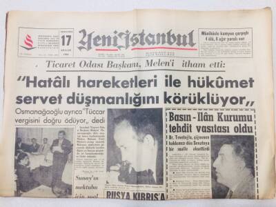 Yeni İstanbul Gazetesi 17 Aralık 1964 - Rusya Kıbrısa Silah Yolladı GZ53163 - 1