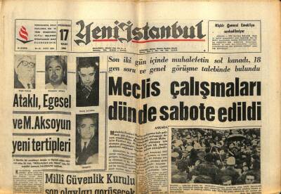 Yeni İstanbul Gazetesi 17 Mart 1966 - Orhan Kemal Ve Arkadaşlarının 4. Tahliye Talepleri Yine Reddedildi GZ74927 - 1
