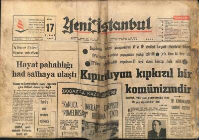 Yeni İstanbul Gazetesi 17 Şubat 1967 - Hayat Pahalılığı Had Safhaya Ulaştı GZ70194 - 1
