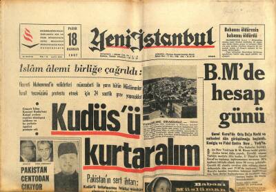 Yeni İstanbul Gazetesi 18 Haziran 1967 - Ferah Dibaya Altın Ve Gümüş İşlenmiş Masa Örtüsü Verildi GZ102919 - 1