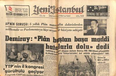 Yeni İstanbul Gazetesi 18 Kasım 1962 - Demiray, 5 Yıllık Plan Baştan Başa Maddi Hatalarla Dolu Dedi GZ57145 - 1