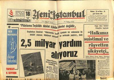 Yeni İstanbul Gazetesi 18 Kasım 1965 - 480 Senelik Tarihi Çeşme Suyu Mikroplu diye Kapatılıyor GZ102843 - 1