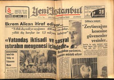 Yeni İstanbul Gazetesi 18 Mart 1963 - Zeytinyağını Kesesine Güvenenler Yesinler GZ66276 - 1