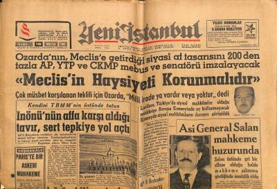 Yeni İstanbul Gazetesi 18 Mayıs 1962 - Asi General Salan Mahkeme Huzurunda GZ57127 - 1