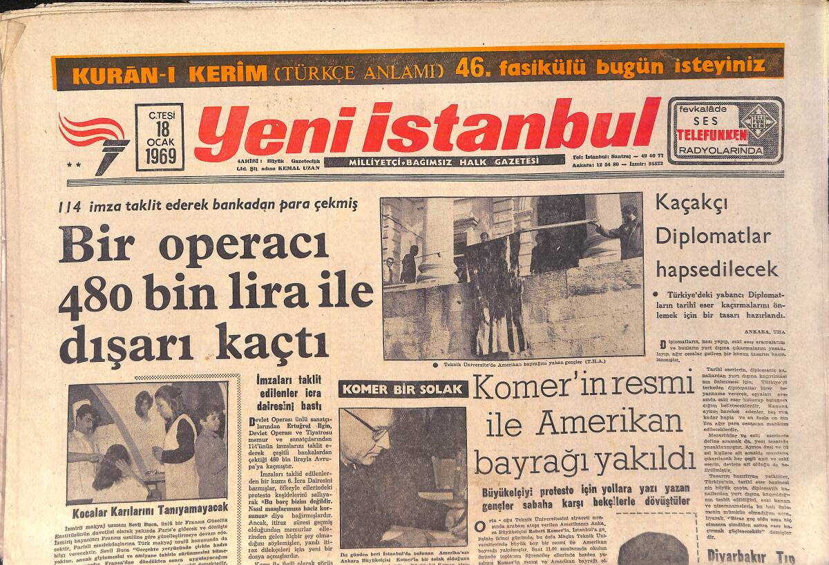 Yeni İstanbul Gazetesi 18 Ocak 1969 - Galatasaray'da Karar Günü: Bir Başkan Aranıyor - NATO Akdeniz'de Yeni Bir Filo Kurdu GZ156751 - 1