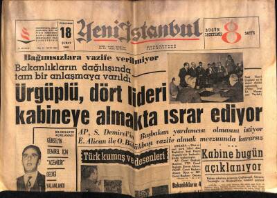 Yeni İstanbul Gazetesi 18 Şubat 1965 -Gürsel Demirel İçin Acemidir Dedi GZ57038 - 1