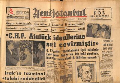 Yeni İstanbul Gazetesi 19 Ağustos 1962 - Sivas Köyleri Açlık Tehdidi Altında GZ84734 - 1