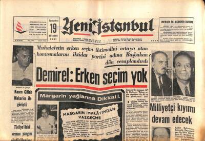 Yeni İstanbul Gazetesi 19 Ağustos 1967 - Kasım Gülek Makarios İle Görüştü GZ84104 - 1