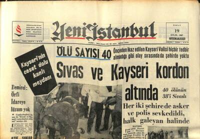 Yeni İstanbul Gazetesi 19 Eylül 1967 - Bölükbaşı Hedef 60 Milyonluk Bir Türkiye GZ93086 - 1