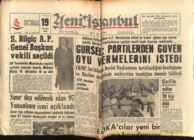 Yeni İstanbul Gazetesi 19 Haziran 1964 - Çivrilde Selden 20 Kişi Öldü GZ76260 - 1