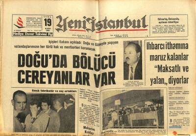 Yeni İstanbul Gazetesi 19 Kasım 1965 - CHP İçinde Sağ Ve Sol Mücadelesi Şiddetlendi GZ102844 - 1
